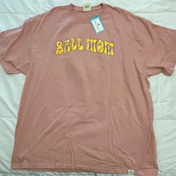 Simply Southern TShirt. Size S. “My heart is on that field” Ball Mom - Picture 2 of 3